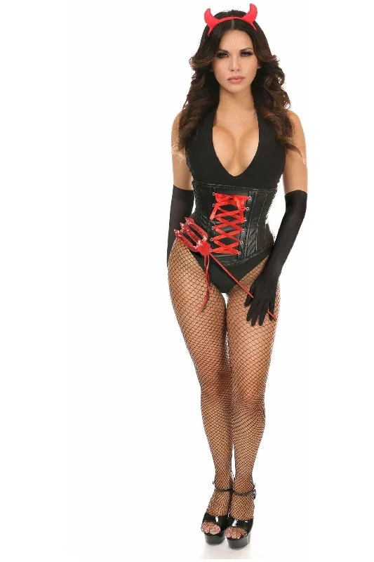 Corset for stage performance-Lavish 4 PC Sexy Devil Corset Costume