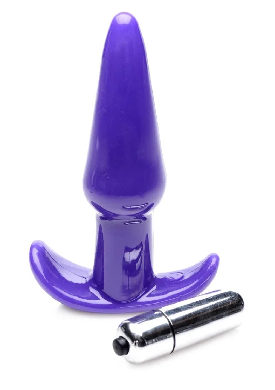 anal toys for gender-neutral use-Frisky Thrilling Purple Smooth Anal Plug