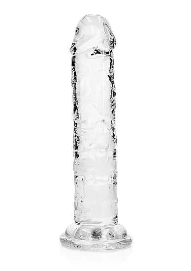 dildo size resources-Experience Crystal Clear Ecstasy with RealRock Straight Realistic 6" Dildo in Transparent Clear