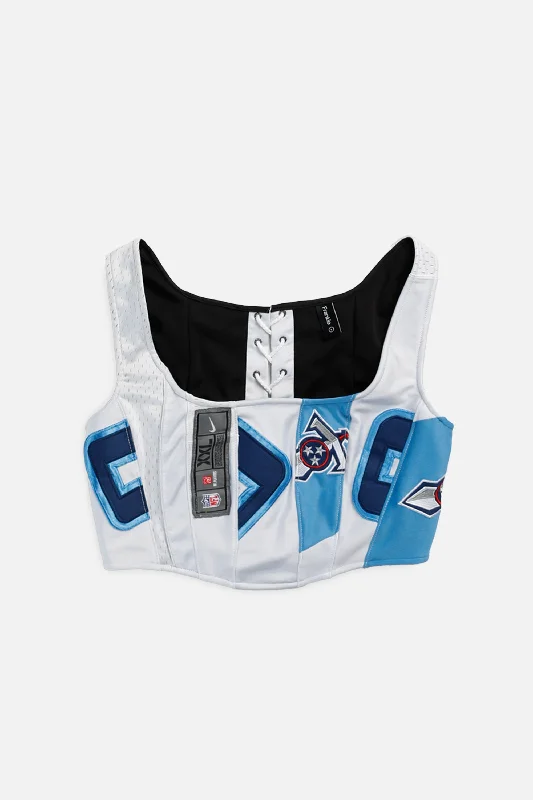 Corset with lace overlay-Rework Tennessee Titans NFL Corset - S