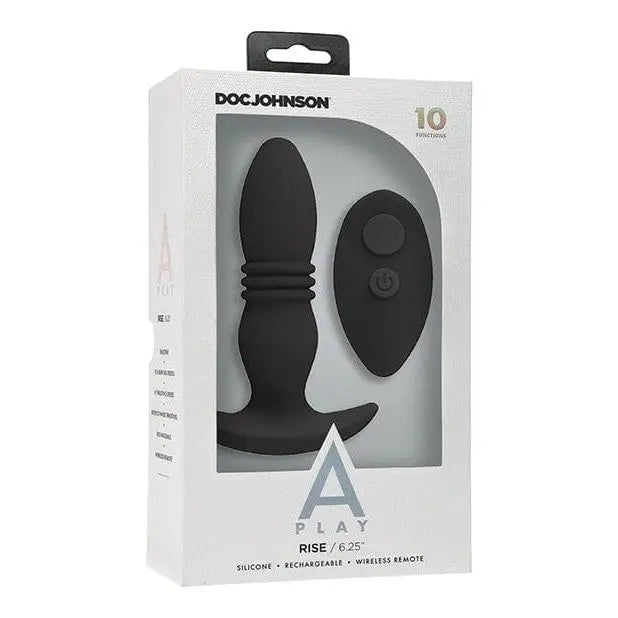 anal toys for quick cleanup-A-Play Rise Rechargeable Silicone Anal Plug with Remote