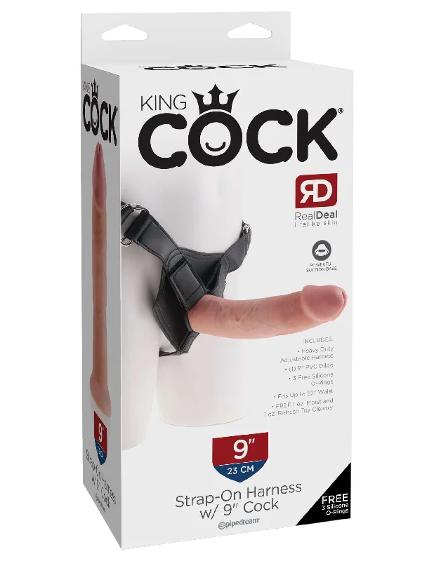 dildo texture accessories-King Cock Strap-On Harness with 9-Inch Realistic Dildo - The Ultimate Real Deal Experience