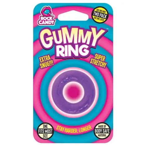 cock ring battery tips reviews-GUMMY RING - PURPLE