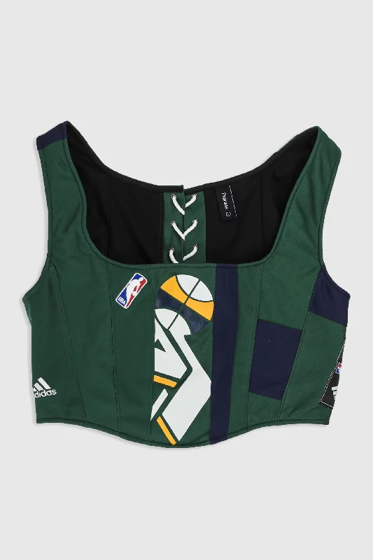 Corset with striped pattern-Rework Utah Jazz NBA Jersey Corset - L