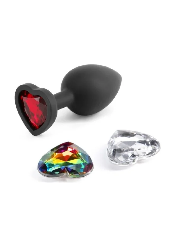 waterproof anal toys sale-Glams Xchange Heart Silicone Anal Plug