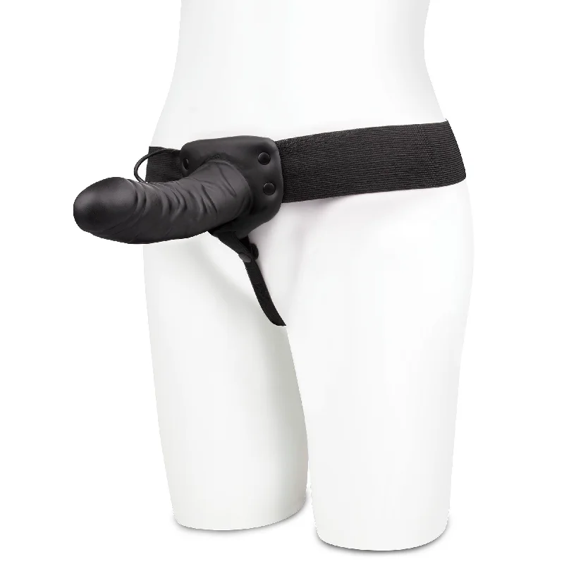 dildo comfort testimonials-Unisex Vibrating Hollow Strap-On Dildo and P-Spot Massager