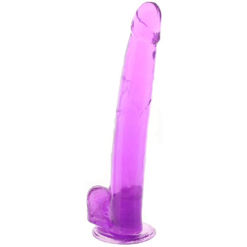 dildo noise resources-Size Queen 12 Inch Jelly Dildo in Purple