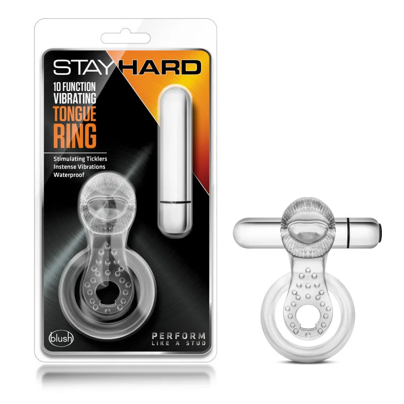 cock ring budget guide-Stay Hard 10-Function Vibrating Tongue Ring