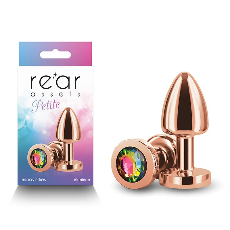 anal toys with firm grip-Rear Assets Petite -  with Rainbow Gem