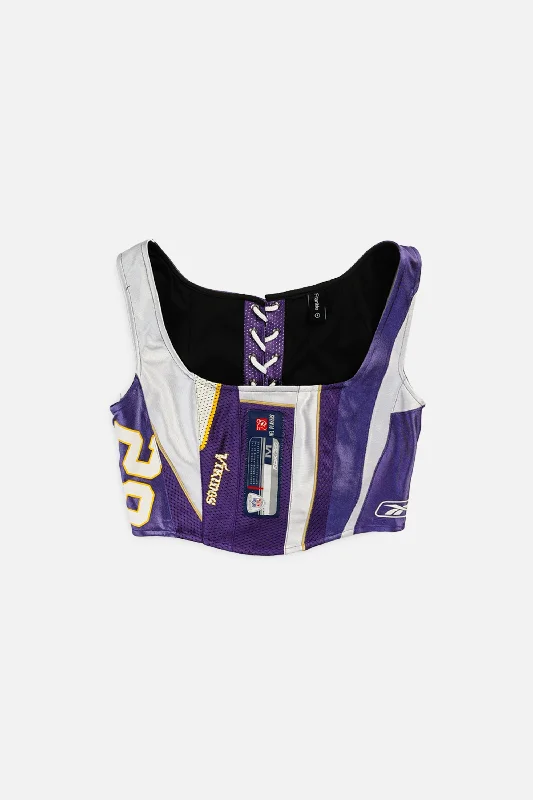 Corset with lace straps-Rework Minnesota Vikings NFL Corset - S