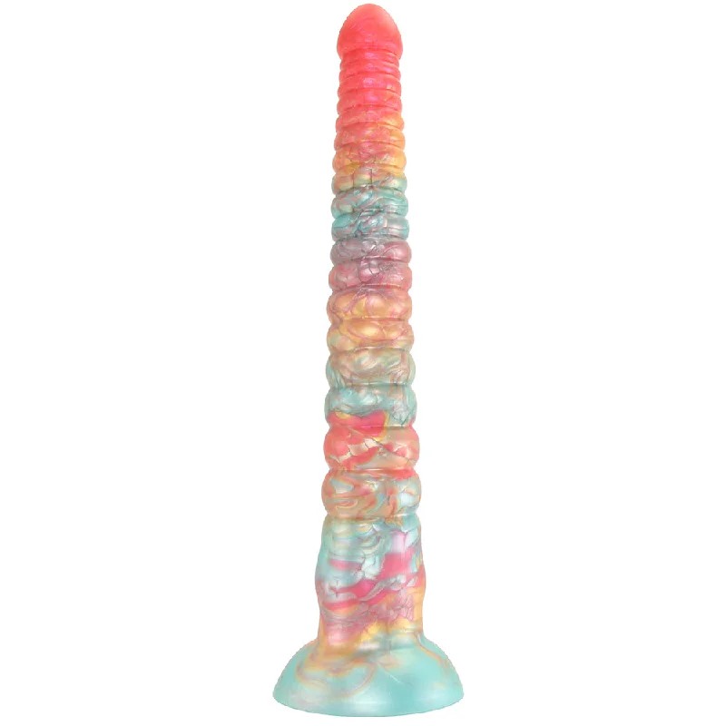 dildo collector value-Colours Stacked 12 Inch Dildo in Red/Gold