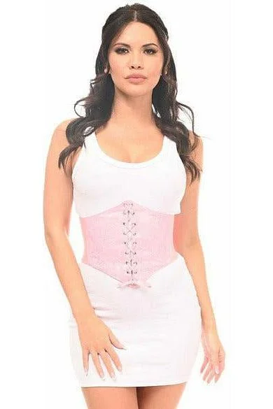 Corset for autumn style-Lavish Lt Pink Lace Corset Belt Cincher