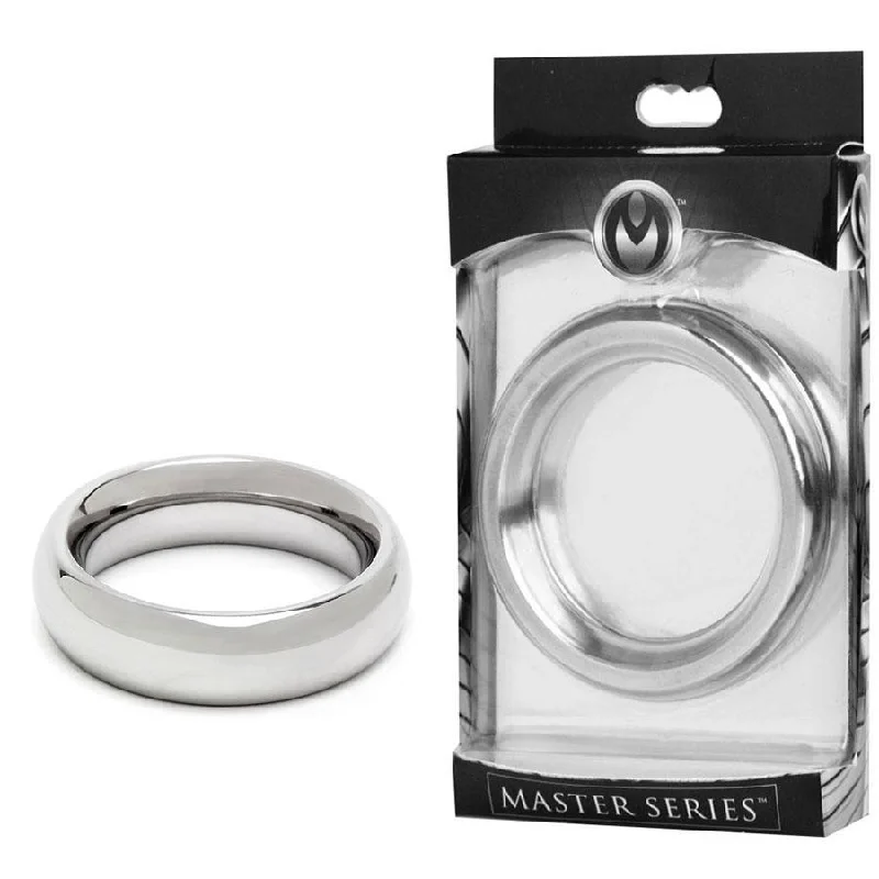 cock ring power benefits guide-2 Inch Stainless Steel Thick Metal Donut Cock Ring by Master Series (5 cm)