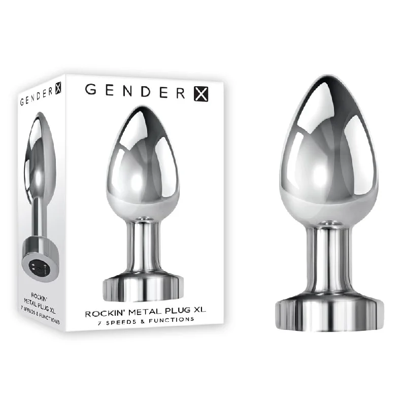 budget anal toys under 20-Gender X ROCKIN METAL PLUG XL