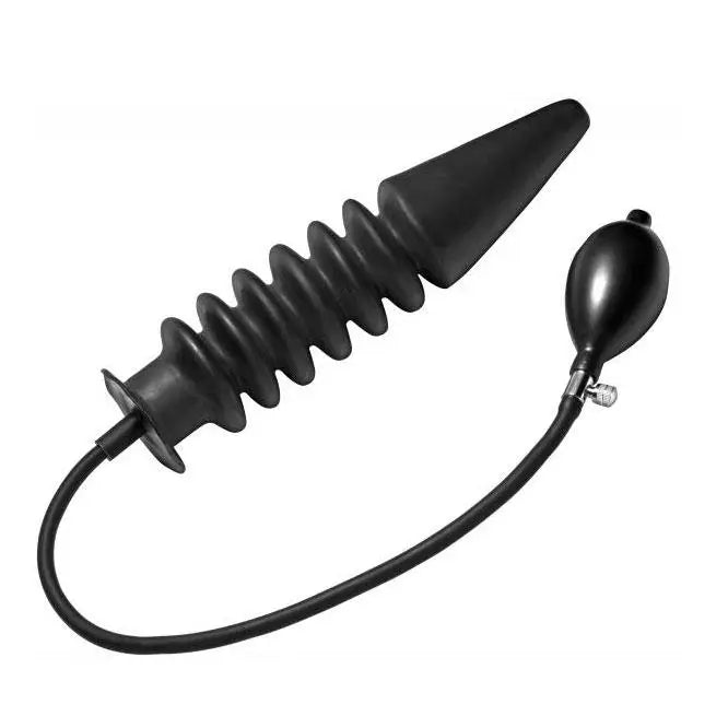 anal toys for anal training-10-inch Master Series Black Inflatable Large Anal Butt Plug