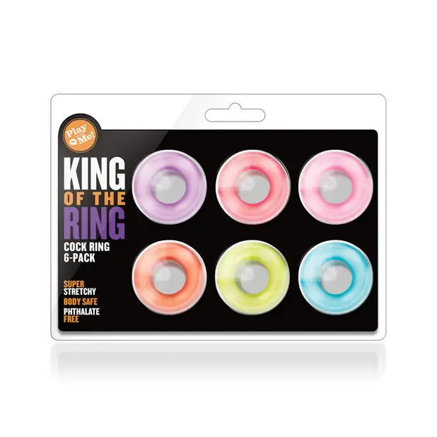 cock ring beginner hacks reviews-Blush Play with Me King of the Ring Cockring 6-Pack Assorted Colors