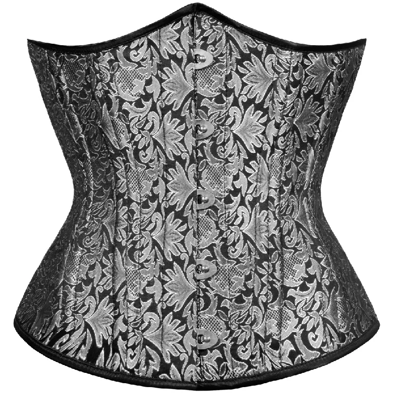 Corset with back hooks-Diana Authentic Steel Boned Waist Training Underbust Corset