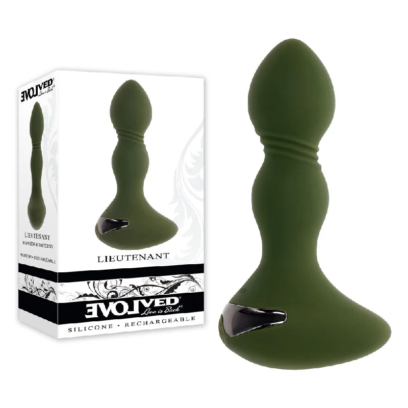 anal toys with soft finish-Evolved LIEUTENANT -  12.2 cm USB Rechargeable Vibrating Butt Plug