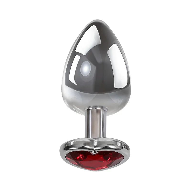 anal toys for quiet enjoyment-A&e Medium Red Heart Gem Anal Plug