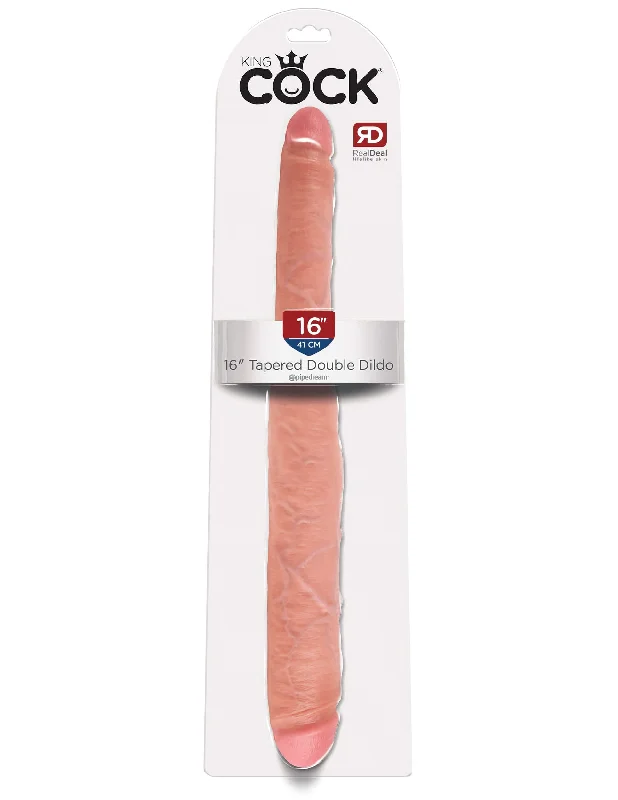 dildo heat trends-King Cock 16 inches Tapered Double Dildo Flesh Beige Real Deal RD