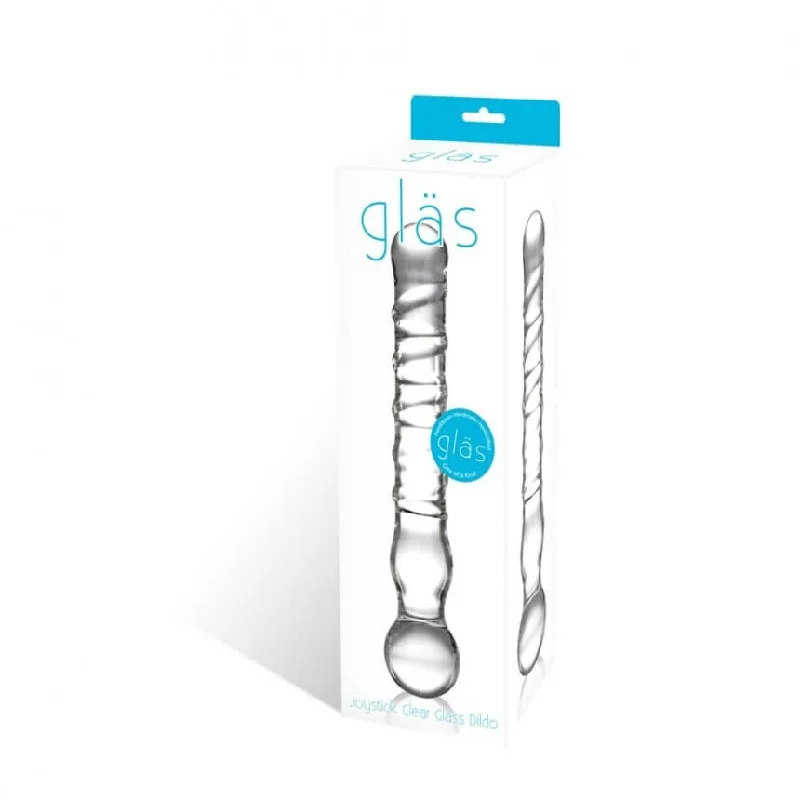 dildo subscription tools-Glas Joystick Clear Glass Dildo