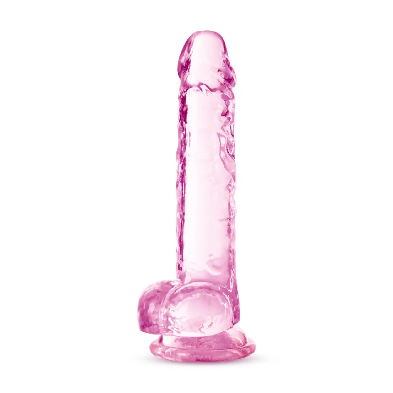 dildo ergonomic comparisons-Naturally Yours 7" Crystalline Dildo - Rose