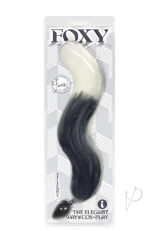 anal toys with flexible body-Foxy Fox Tail Plug Silver