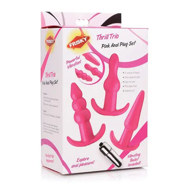 anal toys for intense pleasure-Frisky 'Thrill Trio' Vibrating Anal Plug Set