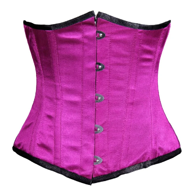 Corset with satin straps-Kyomi Authentic Steel Boned Waist Reducing Underbust Corset