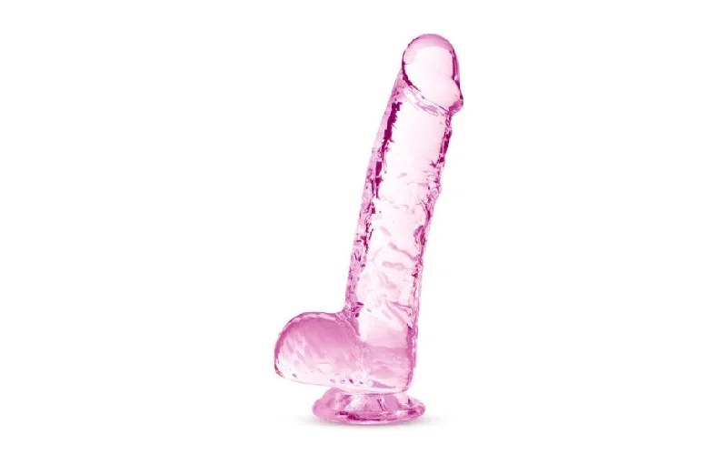 dildo brand ratings-Naturally Yours 6" Crystaline Dildo Rose