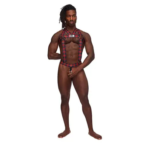 cock ring couple benefits reviews-Male Power Elastic Harness with Ring Red OS