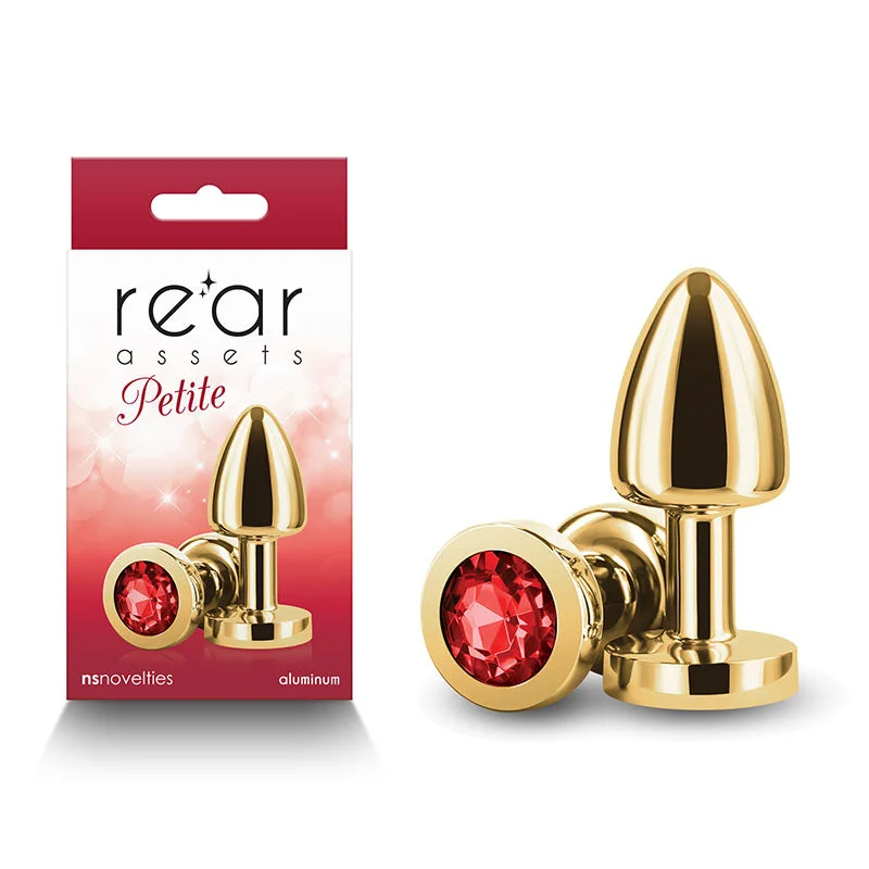 anal toys for sensory games-Rear Assets Petite - Gold with Red Gem