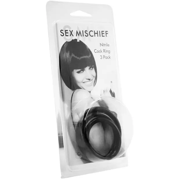 cock ring safety hacks reviews-Sex & Mischief Nitrile Cockring 3 Pack