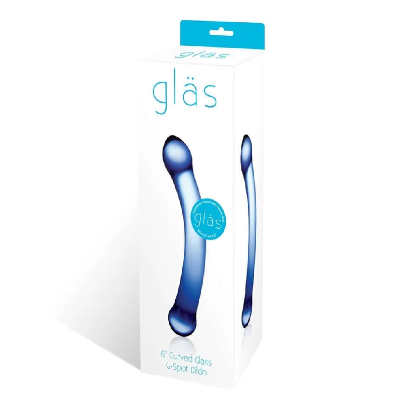 dildo repair tools-Glas 6-Inch Curved Glass G-Spot Dildo Blue - Elevate Your Pleasure