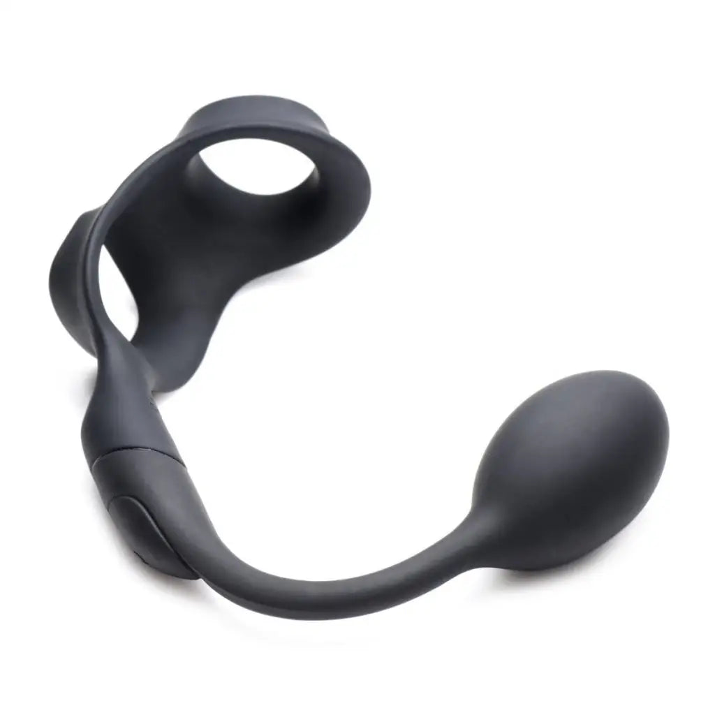 anal toys with smooth design-Alpha-Pro 10X P-BOMB Cock & Ball Ring with Vibrating Anal Plug