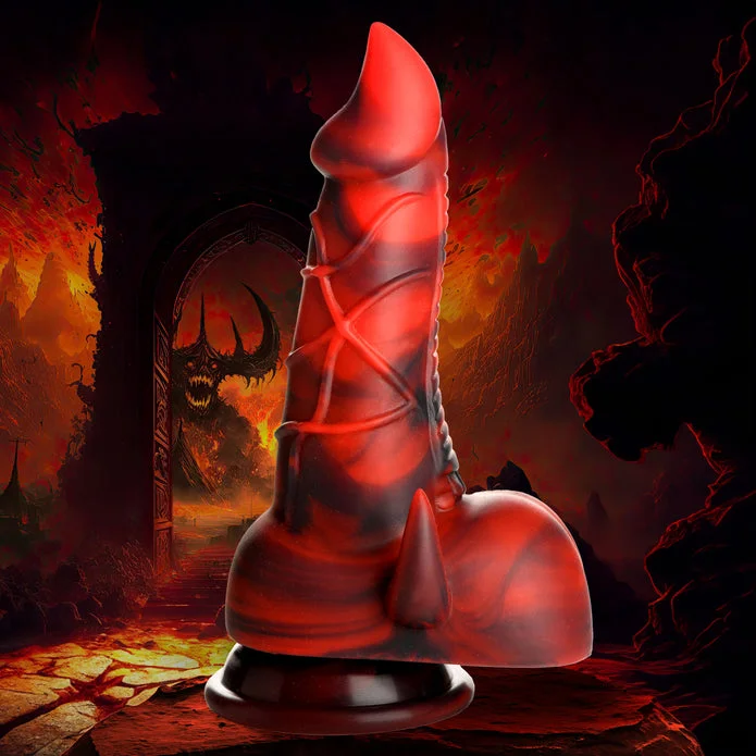 dildo shape accessories-Horny Devil Demon Silicone Creature Dildo