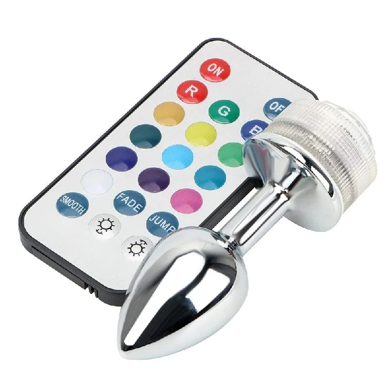 anal toys for subtle vibrations-LED RGB Anal Remote Plug