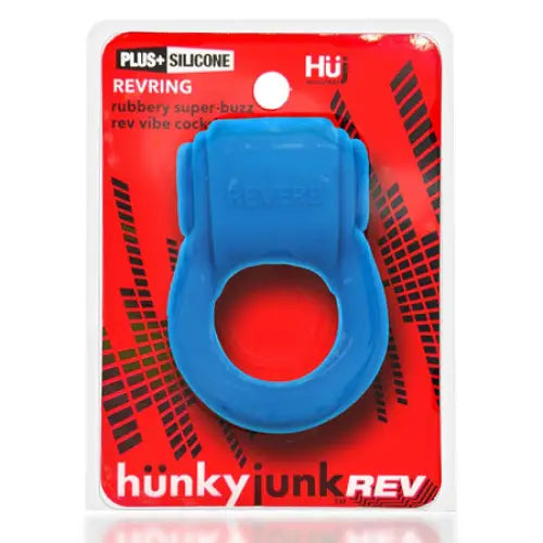 cock ring safety solutions guide-Hunkyjunk Revring Cockring with Bullet Vibrator Teal Ice