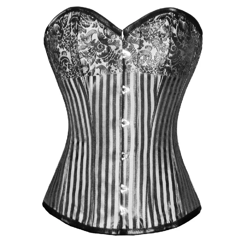 Corset with studded edges-Rhiannon Sweetheart Overbust Corset