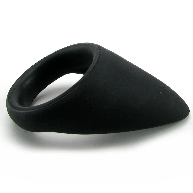 cock ring budget benefits-Black Teardrop Silicone Cock Ring