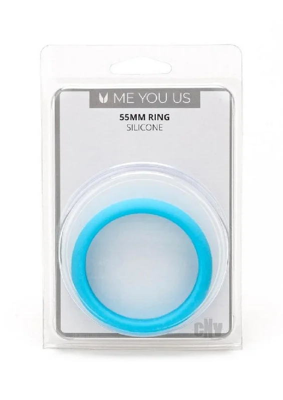 cock ring beginner guide-Myu Silicone 55mm Ring Aqua