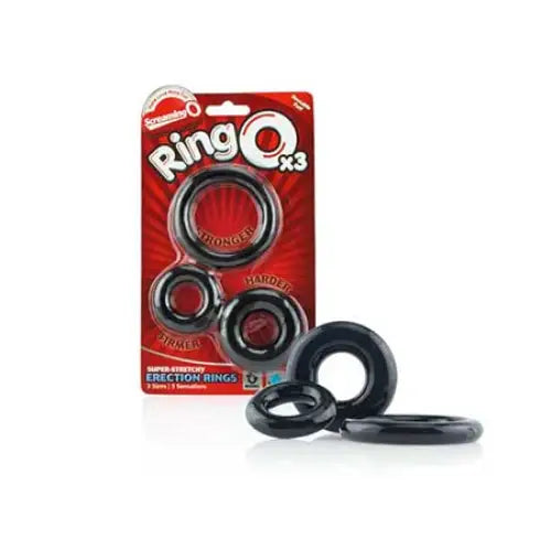 cock ring style tips solutions-Screaming O RingO 3-Pack Black of Asst Sizes (Box of 6)