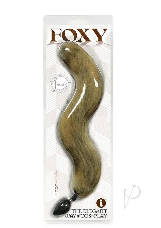 anal toys for intense vibes-Foxy Fox Tail Plug Gold