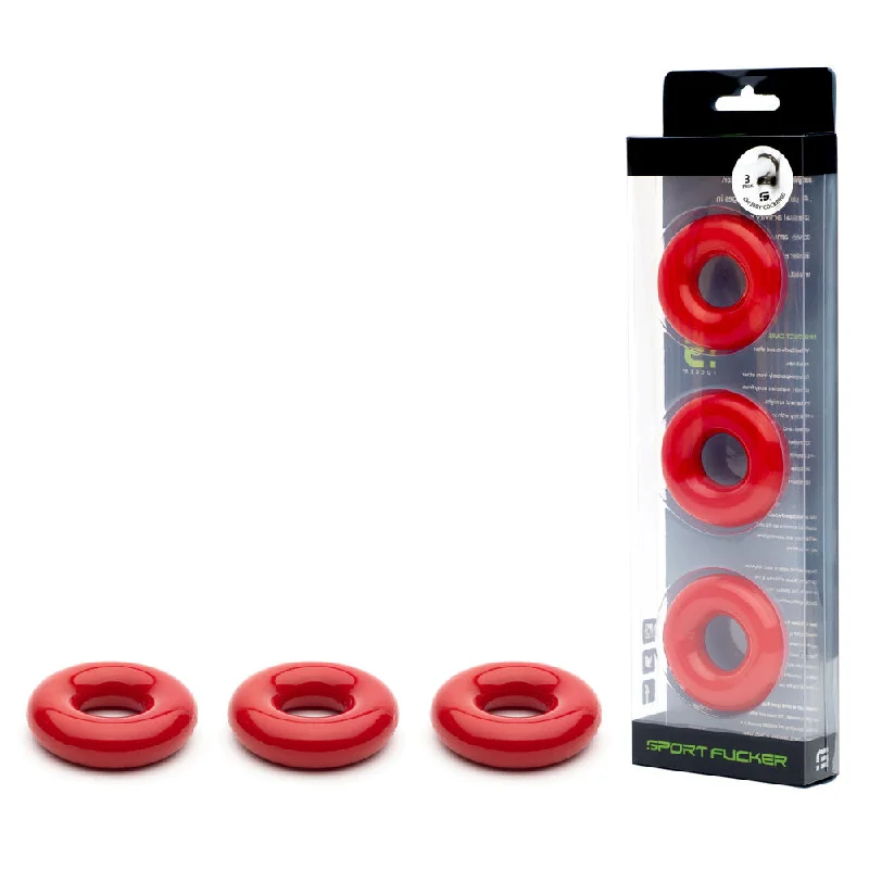 cock ring weight comparison-Sport Fucker Rubber Cock Ring - Red