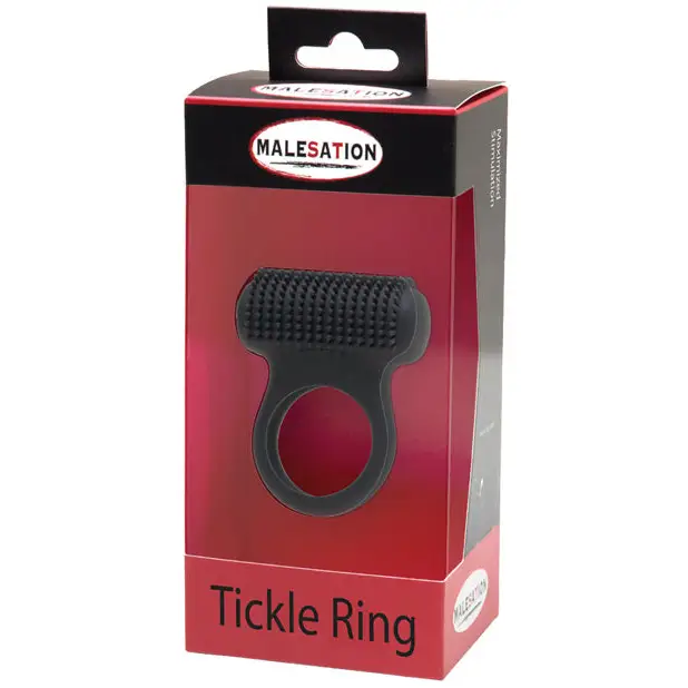 cock ring removal tips-Malesation Tickle Me Nubbed Cock Ring - Black