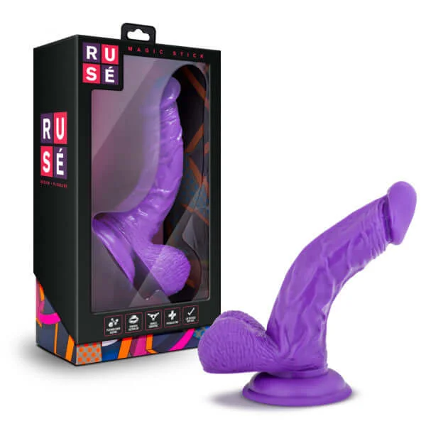 dildo usage benefits-Ruse Magic Stick Purple Realistic Dildo – G-Spot & P-Spot Stimulation