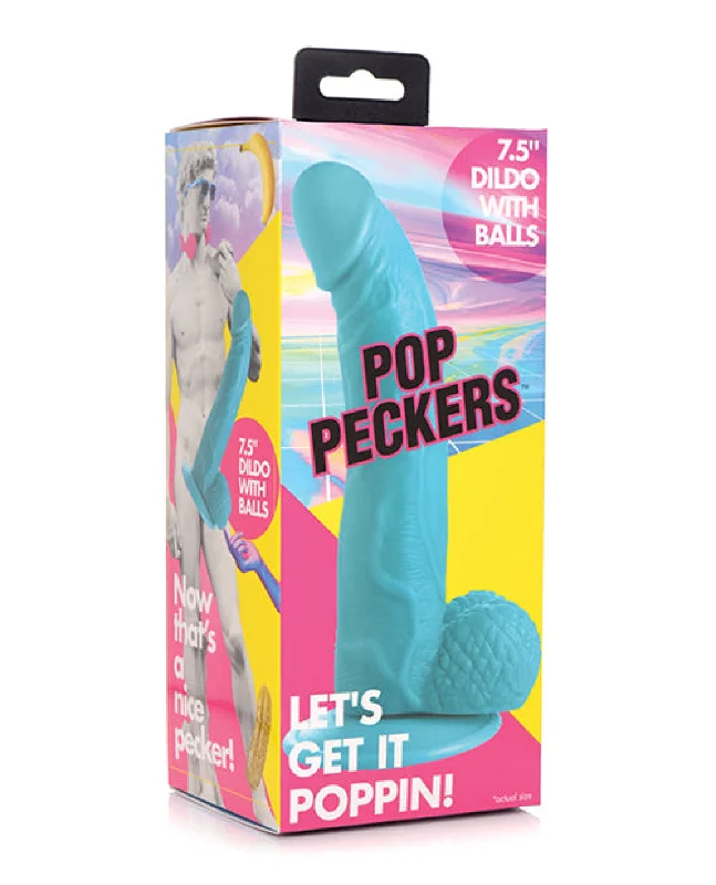 dildo collector manuals-Pop Peckers 7.5" Dildo W/balls