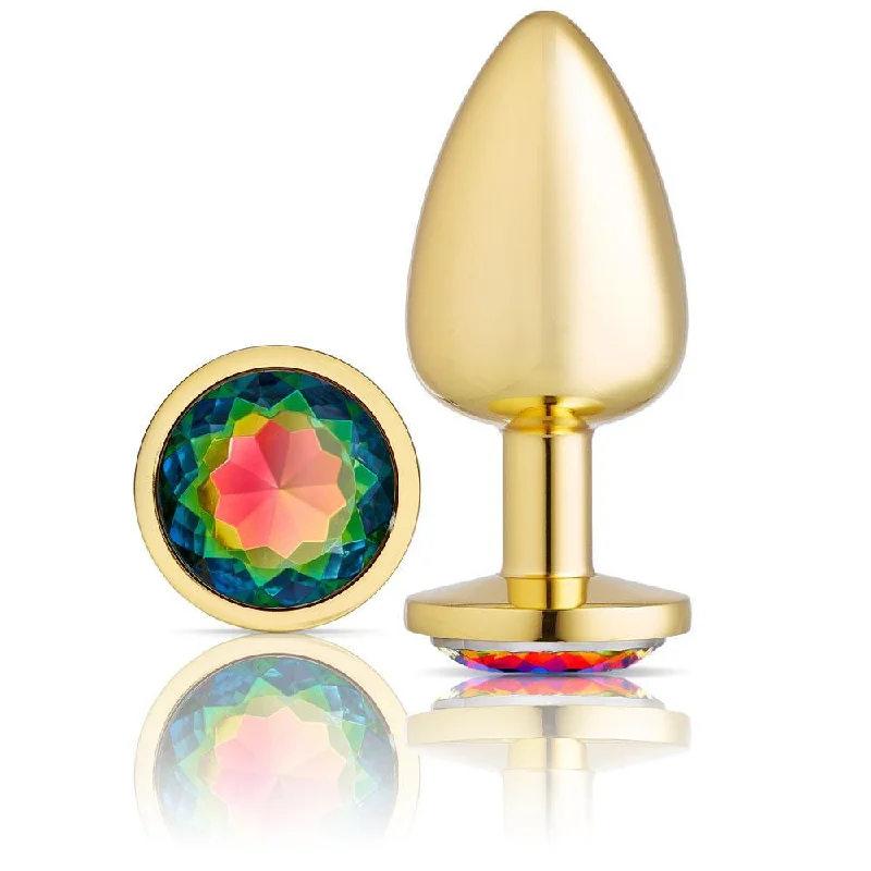 anal toys for couple fun-Cloud 9 Novelties Anal Gems Jeweled Gold Chromed - Large