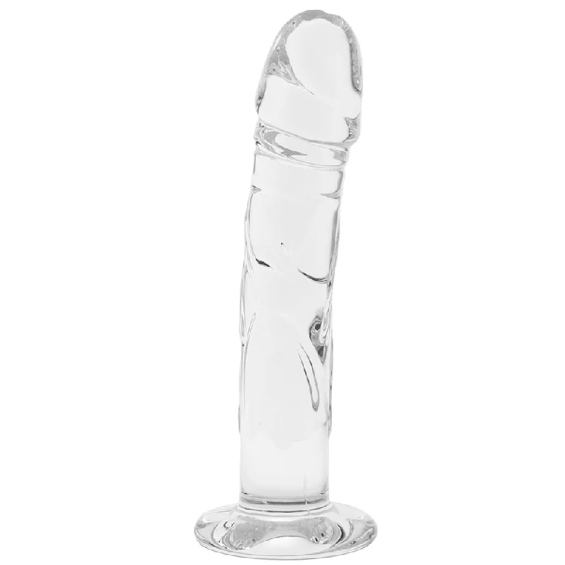 dildo brand comparisons-Blown Medium 7 Inch Realistic Glass Dildo