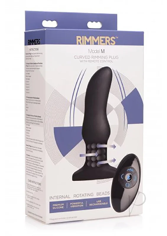 anal toys with sleek grip-Rimmers Model M Curved Rimming Plug